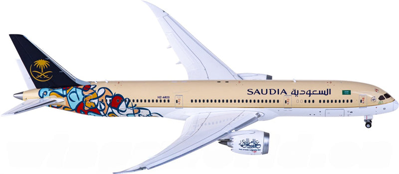 JC Wings Saudia Boeing 787-9 Dreamliner HZ-AR13 Flaps Down 1:400 Diecast Model view 1