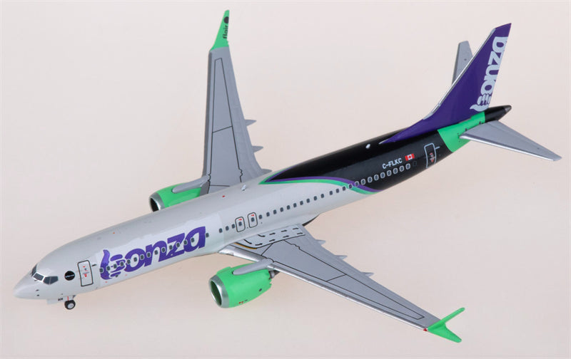 NG Models Flair Airlines Bonza Boeing 737 MAX 8 C-FLKC 1:400 Diecast Model view 2