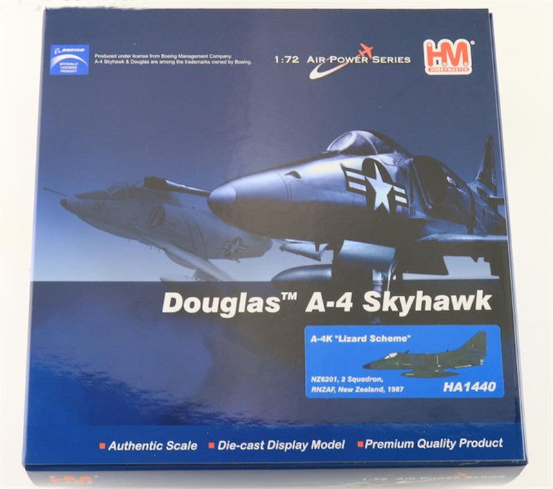 HOBBY MASTER A4K Skyhawk Lizard Scheme NZ6201 2 Squadron RNZAF New Zealand 1987 1:72 Aircraft Pre-built Model