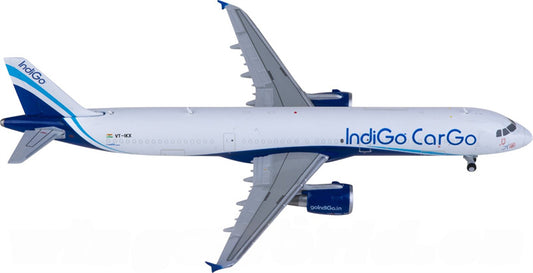 JC Wings IndiGo Cargo Airbus A321 VT-IKX 1:400 Diecast Model view 1