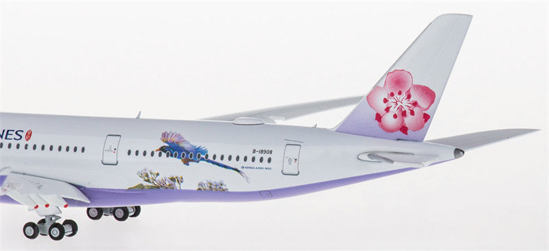 JC Wings China Airlines for Airbus A350-900 B-18908 Flaps Down 1:400 Airplane Pre-built  Airliner Model Display