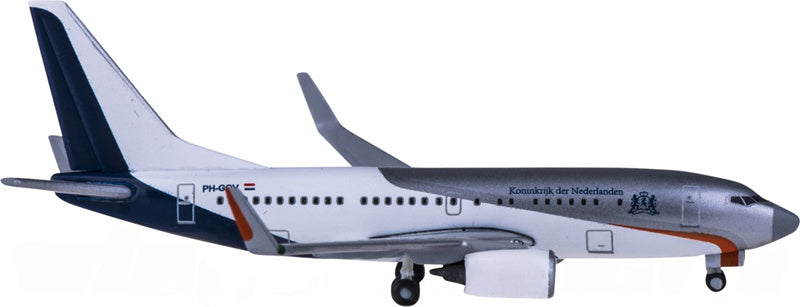 Herpa Netherlands Government for Boeing 737-700BBJ PH-GOV 1:500 Airplane Pre-built  Airliner Model Display