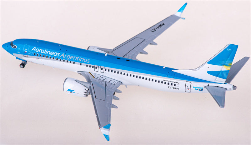 JC Wings Aerolineas Argentinas Boeing 737 MAX 8 LV-HKV 1:400 Diecast Model view 1
