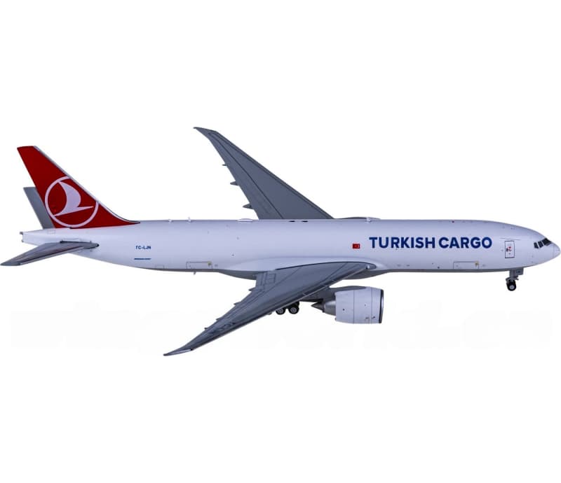 JC Wings Turkish cargo Boeing 777-200LRF TC-LJN 1:400 Aircraft Pre-built  Airliner Model Display