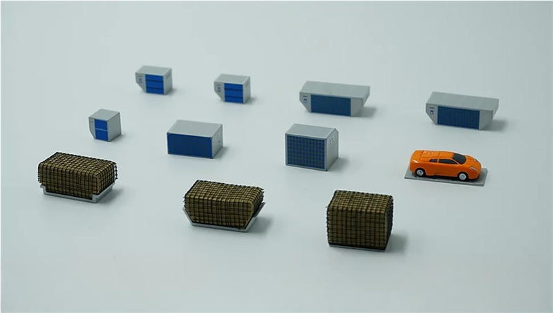 Fantasy Wings Ground Airport Service Support Vehicles Accessories (11 Piece) 1:200 Accessory Pre-built  Airliner Model Display