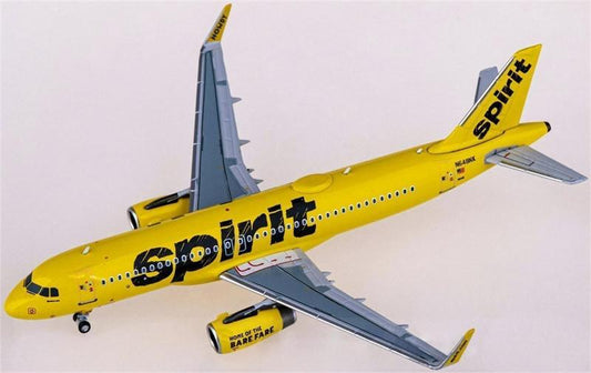 NG Models Spirit Airlines Airbus A320 N648NK 1:400 Airplan Diecast Model view 1