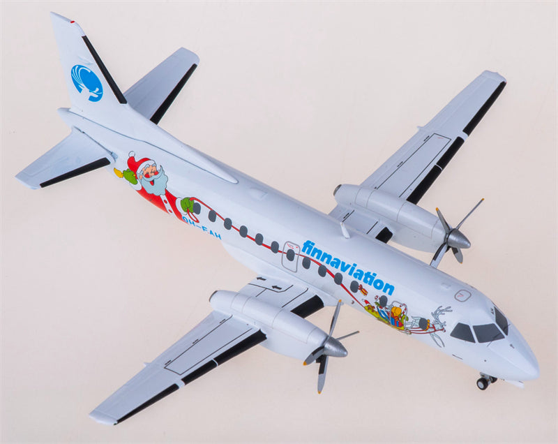 Herpa Finnaviation for Saab 340 OH-FAH 1:200 Airplane Pre-built Airliner Model Display