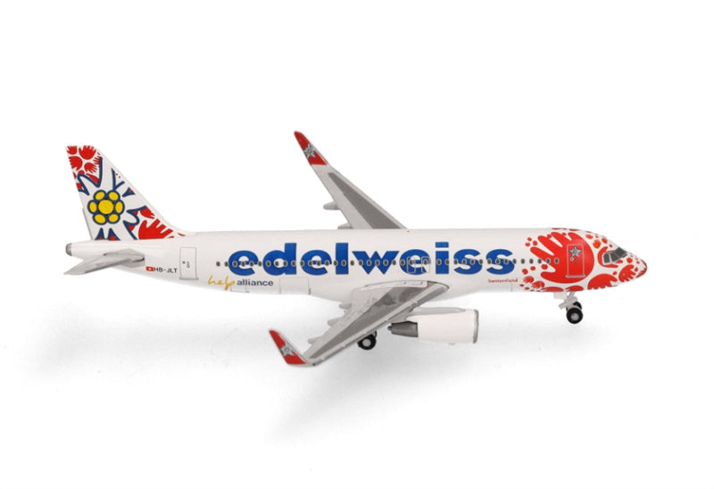 Herpa Edelweiss Air Airbus A320 HB-JLT 1:500 Diecast Model view 2