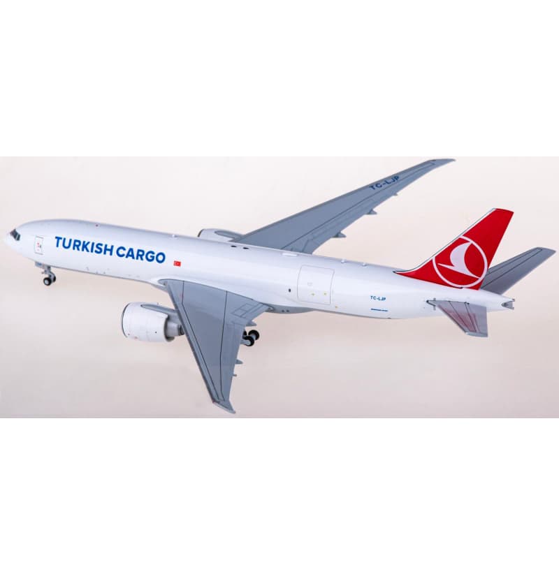 JC Wings Turkish Cargo Boeing 777-200LRF TC-LJP 1:400 Aircraft Pre-built  Airliner Model Display