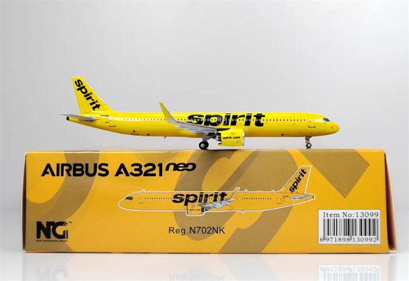NG Models Spirit Airlines for Airbus A321neo N702NK 1:400 Aircraft Pre-built