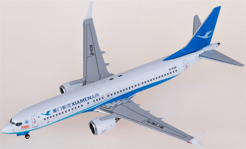 NG Models XiamenAir Boeing 737 MAX 8 B-1136 1:400 Diecast Model view 2