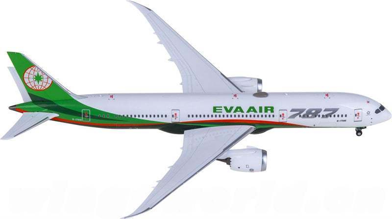 NG Models EVA Air for Boeing 787-9 Dreamliner B-17881 1:400 Airplane Pre-built  Airliner Model Display