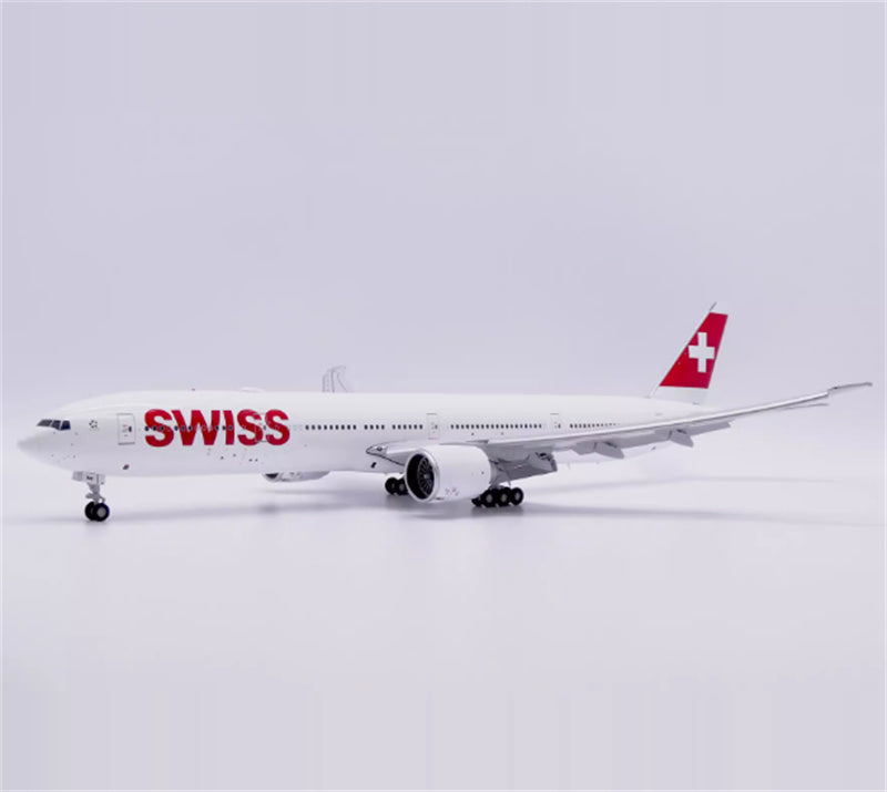 JC Wings Swiss Boeing 777-300ER HB-JNG Flaps Down 1:200 Diecast Model view 2