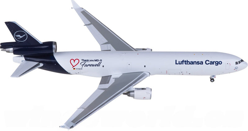 Geminijets Lufthansa Cargo for McDonnell Douglas MD-11F D-ALCC 1:400 Airplane Pre-built  Airliner Model Display