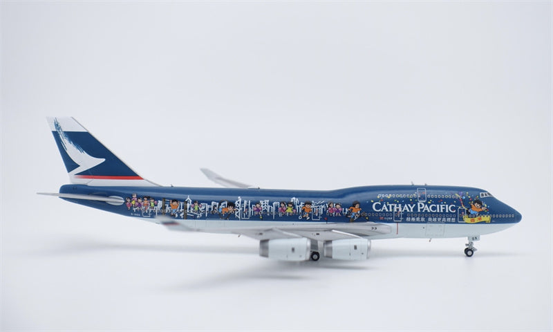 YY Wings Cathay Pacific Boeing 747-400 B-HOX Millennium Livery 1:400 Diecast Model view 3
