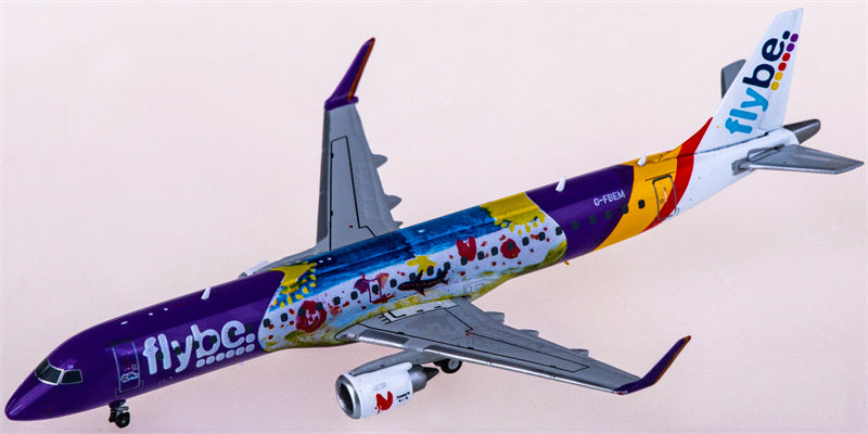 JC Wings Flybe for Embraer ERJ-190-200LR G-FBEM 1:400 Airplane Pre-built  Airliner Model Display