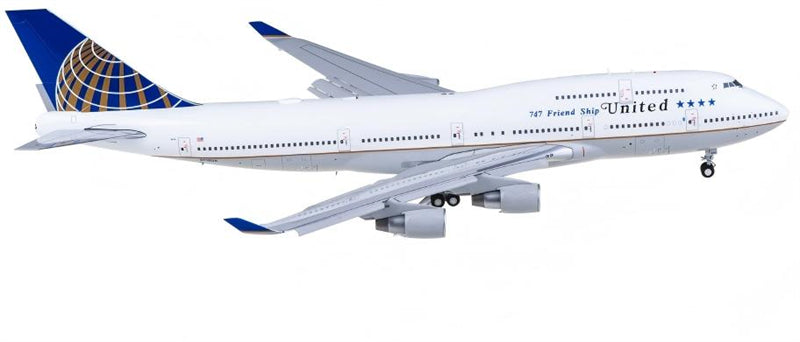 JC Wings United Airlines Boeing 747-400 N118UA flaps down 1:200 Diecast Model view 4
