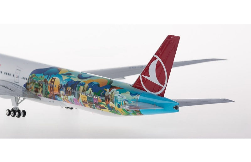 Eagle Turkish Airlines Boeing 777-300ER TC-JJU San Francisco Painting 1:200 Aircraft Pre-built  Airliner Model Display