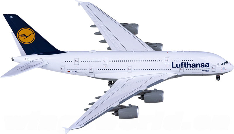 JC Wings Lufthansa for Airbus A380 D-AIML 1:400 Airplane Pre-built  Airliner Model Display