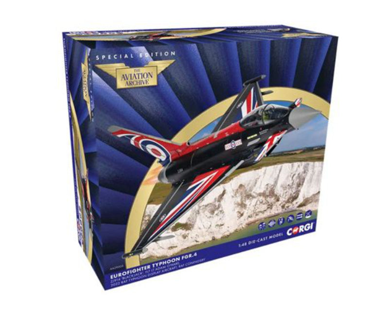 CORGI Eurofighter Typhoon FGR4 Blackjack RAF Coningsby 2022 RAF Typhoon Display 1:48 Aircraft Pre-built Model