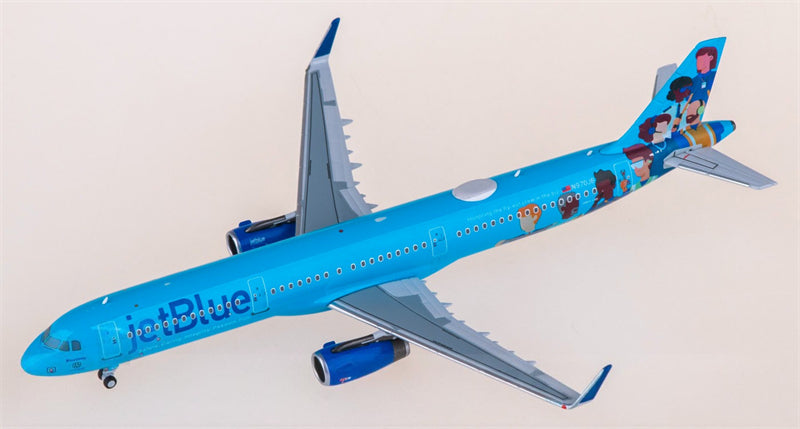 NGmodels JetBlue Airbus A321 N970JB 1:400 Diecast Model view 2