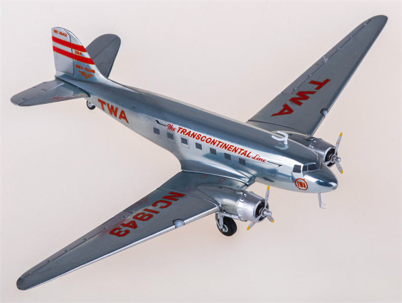 Geminijets Transcontinental & Western Air Douglas DC-3 NC1943 1:200 Diecast Model view 2
