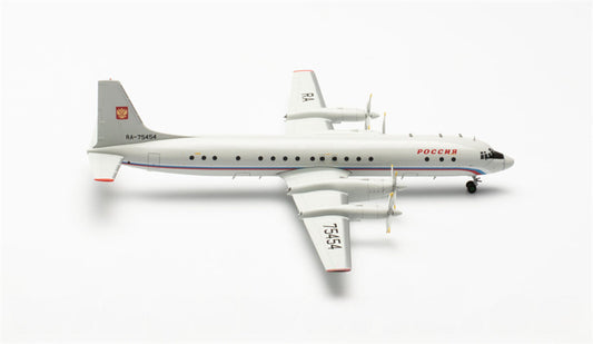 Herpa Rossiya Special Flight Detachment Ilyushin Il-18 RA-75454 1:200 Diecast Model view 1