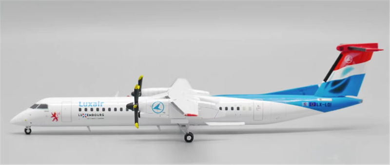 JC Wings Luxair BOMBARDIER Dash 8-Q400 LX-LQI 1:200 Aircraft Pre-built Model