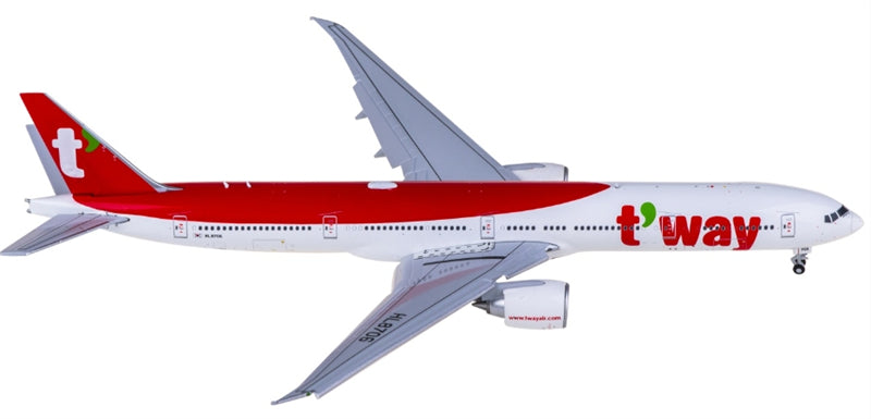 JC Wings T'way Air Boeing 777-300ER HL8706 Flaps down 1:400 Diecast Model view 4