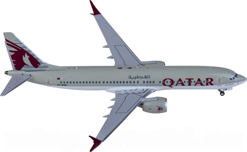 NG Models Qatar Boeing 737 MAX 8 A7-BSH 1:400 Diecast Model view 4
