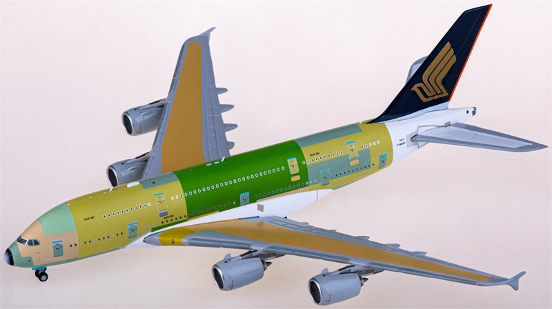 JC Wings Singapore Airlines for Airbus A380 F-WWSM 1:400 Airplane Pre-built  Airliner Model Display