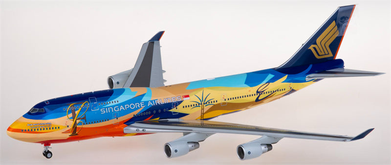 SQ Wings Singapore Airlines Boeing 747-400 9V-SPL 1:200 Diecast Model view 1