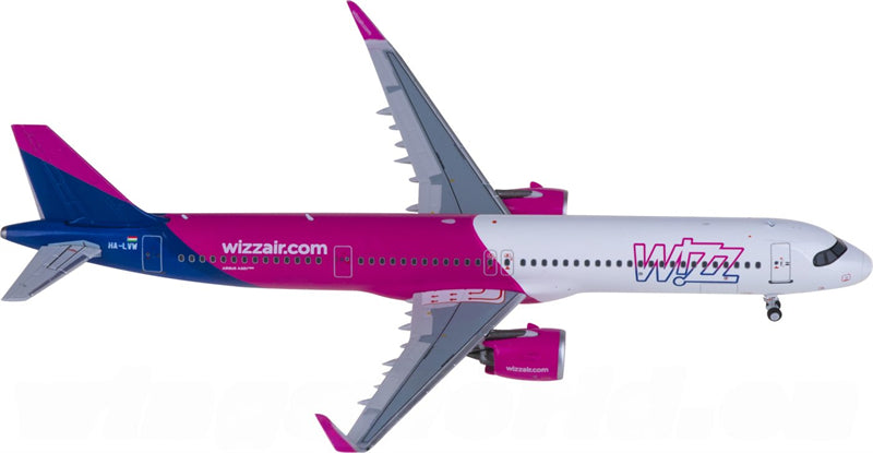 NG Models Wizz Air for Airbus A321neoHA-LVW 1:400 Airplane Pre-built Airliner Model Display