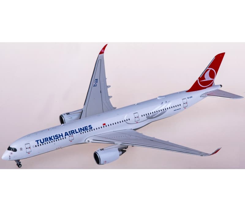 JC Wings Turkish Airlines Airbus A350-900XWB TC-LGA 1:400 Aircraft Pre-built  Airliner Model Display