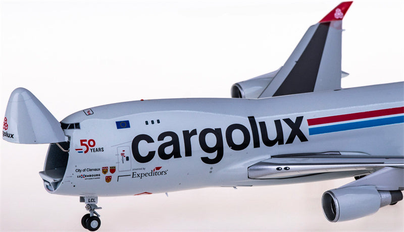 Geminijets Cargolux Boeing 747-400ERF LX-LXL Interactive Series 1:200 Diecast Model view 3