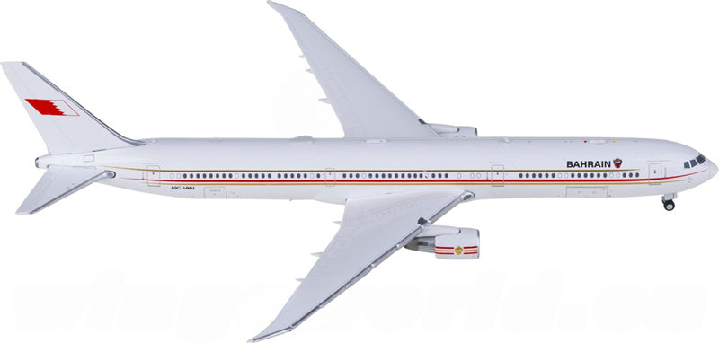 JC Wings Bahrain Royal Flight Boeing 767-400ER A9C-HMH 1:400 Diecast Model view 1