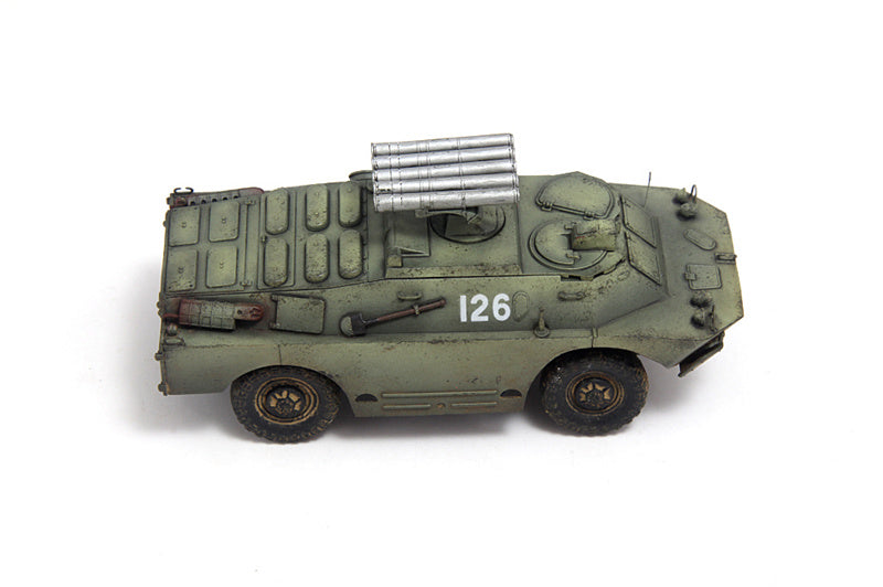 S-MODEL Soviet BRDM-2 126 Wheeled Combat Vehicle 9P148 Missile Launcher 1:72 Tank Pre-built Model