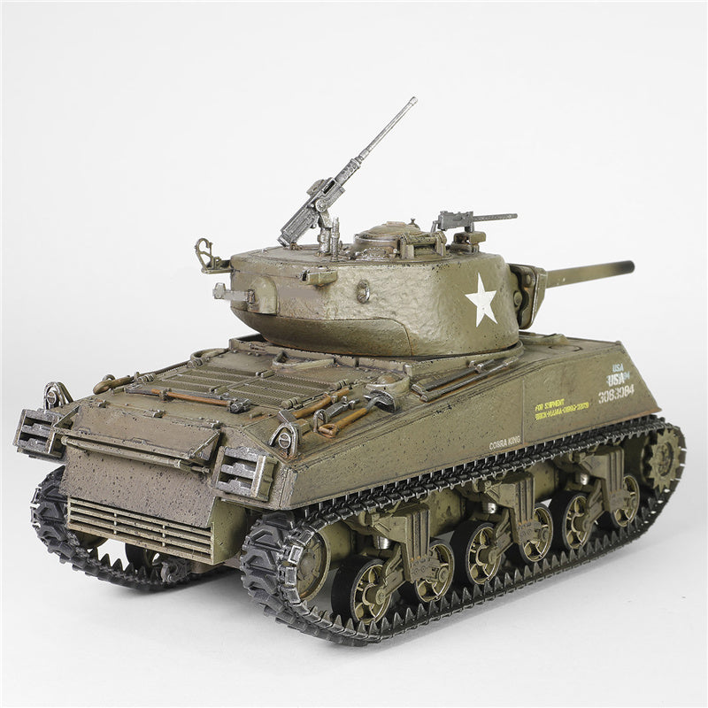 Metal Proud US medium tank Sherman M4A3E2 (75) Jumbo Cobra King 1:32 Tank Pre-built Model