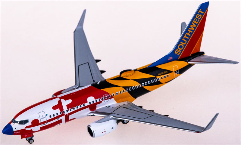 NG Models Southwest Airlines Boeing 737-700 N214WN 1:400 Diecast Model view 1