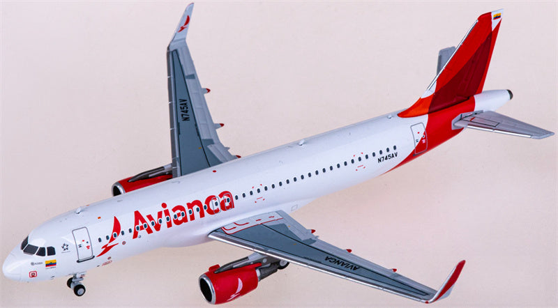 NGモデルズ アビアンカ航空 エアバスA320 N745AV 1:400スケール 飛行機 組み立て済み旅客機モデル ディスプレイ