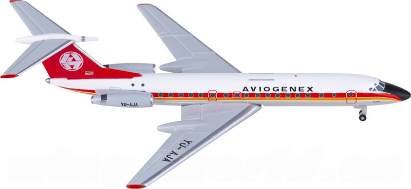 Herpa Aviogenex for Tupolev TU-134A YU-AJA 1:500 Airplane Pre-built  Airliner Model Display