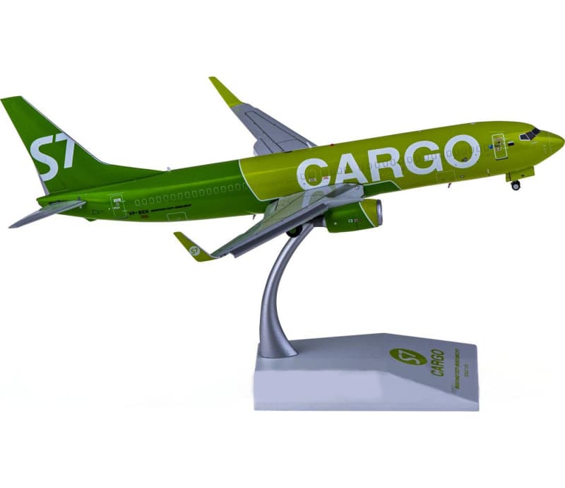 JC Wings S7 Airlines cargo Boeing 737-800BCF VP-BEN Flaps down 1:200 Aircraft Pre-built  Airliner Model Display