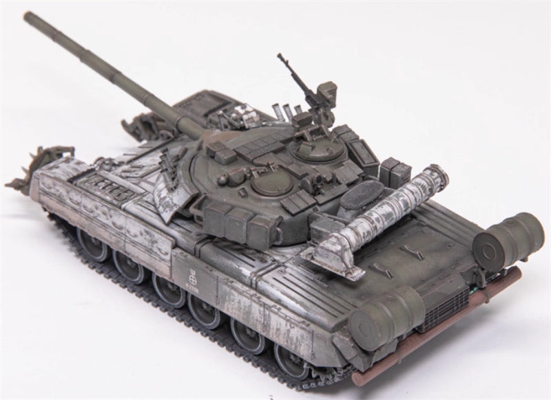 ARTISAN Russian T80U main battle snow w/ mine plow lot of modified parts and etchings 1:72 Tank Pre-built Model