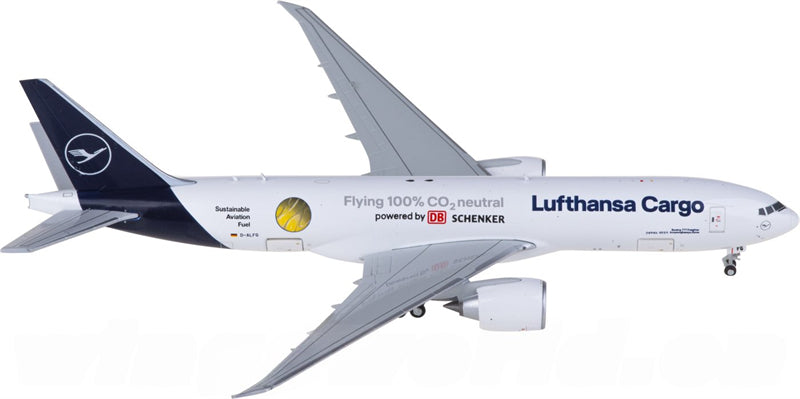 JC Wings Lufthansa Cargo Boeing 777-200LRF D-ALFG 1:400 Diecast Model view 1