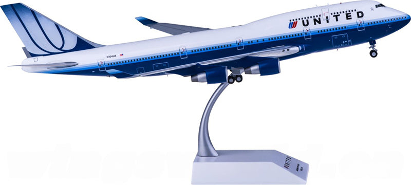 JC Wings United Airlines Boeing 747-400 N104UA 1:200 Diecast Model view 3