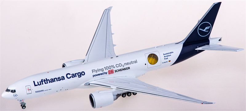Herpa Lufthansa Cargo Boeing 777-200LRF D-ALFG Sustainable Fuel 1:400 Diecast Model view 1