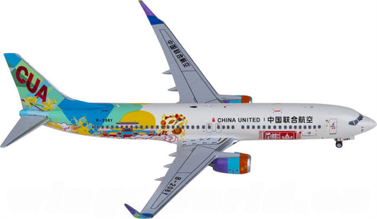 NG Models China United Airlines Boeing 737-800 B-208Y 1:400 Diecast Model view 1