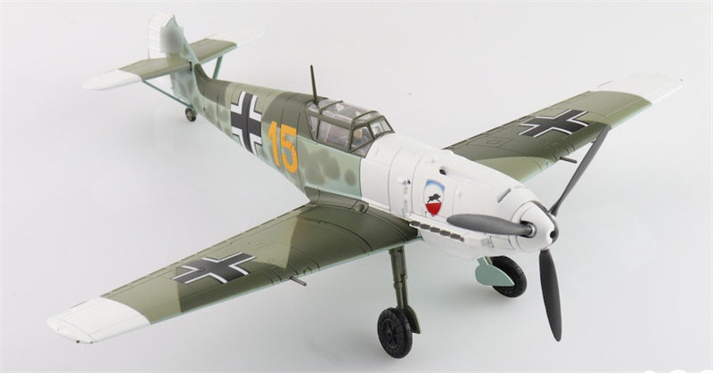 HOBBY MASTER Messerschmitt Bf109E-3 Luftwaffe Yellow 15 III/JG 52 France August 1940 0.075 Aircraft Pre-built Model