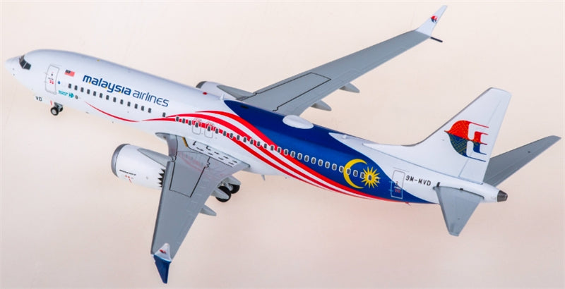JC Wings Malaysia Airlines Boeing 737 MAX 8 9V-MVD 1:200 Diecast Model view 3