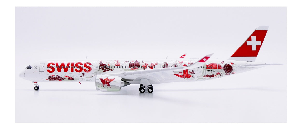 JC Wings 1:400 Swiss International Air Lines Airbus A350-900XWB HB-IFA Flaps Down DIECAST Model